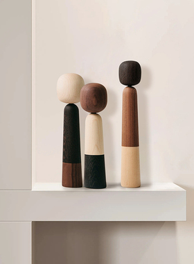 境泉样板间玄关创意木雕装饰摆件