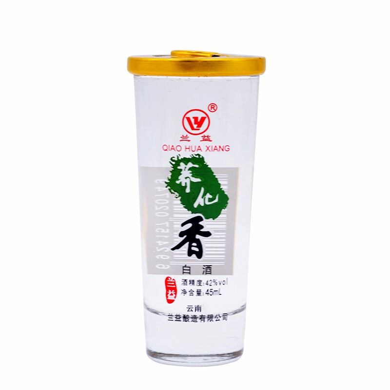 兰益松荞花香42度45ml*24杯云南小荞酒兰益荞化香口杯苦荞酒乔酒-图1