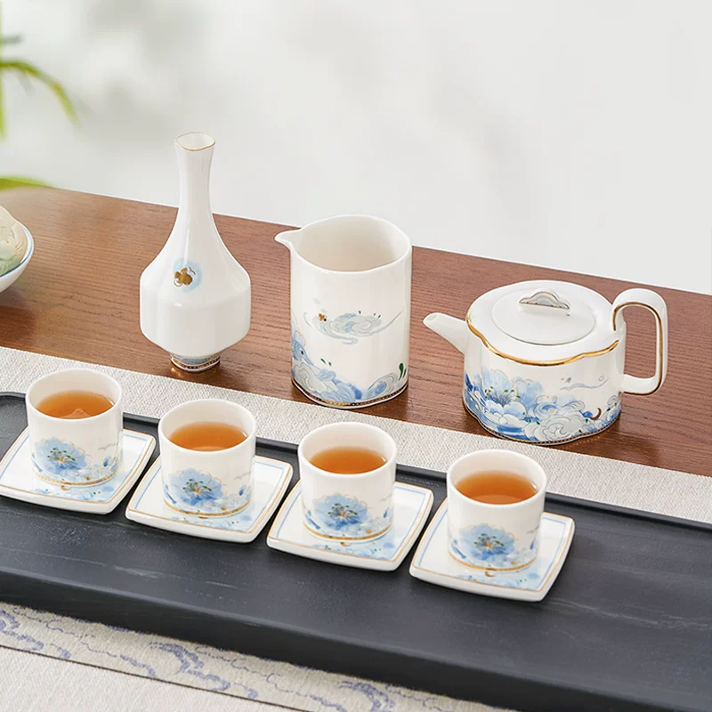 华光 Tea set, high-end gift box, Chinese style, light luxury style