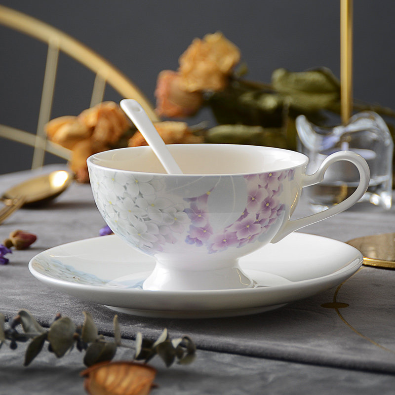 华光国瓷 骨瓷咖啡杯碟套装牛奶杯 欧式轻奢生日送礼咖啡杯礼盒装,淘宝优惠券,粉丝福利购,淘宝优惠卷