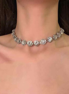 婚礼当天立规矩这婚我不结了苏玥段柒萱同款满钻锆石项链女锁骨链