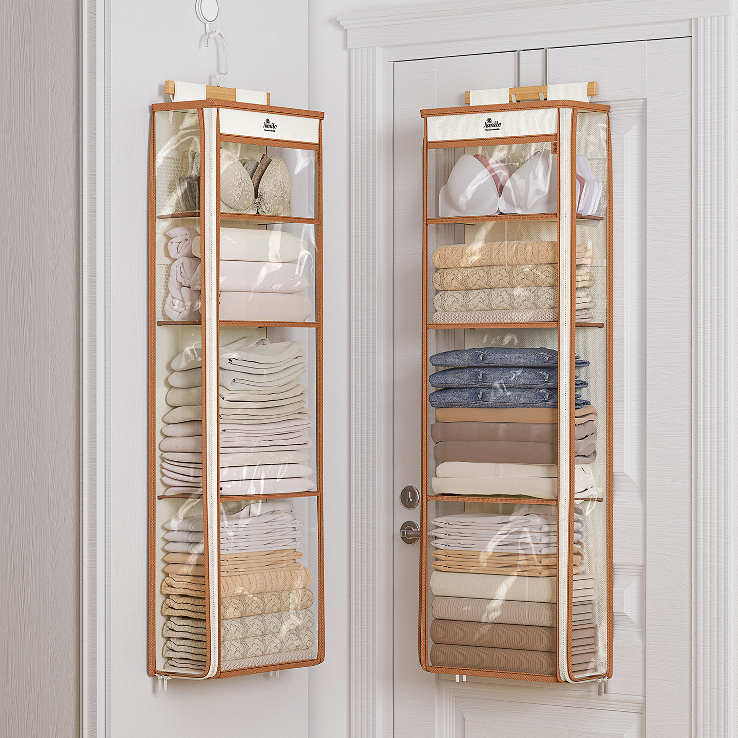 衣柜收纳挂袋悬挂式多层宿舍门后内衣内裤整理神器衣物包包置物架,淘宝优惠券,粉丝福利购,淘宝优惠卷