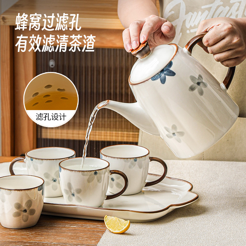 釉下彩茶杯茶壶功夫茶具套装中式家用2023新款陶瓷泡茶具礼盒日式 - 图0