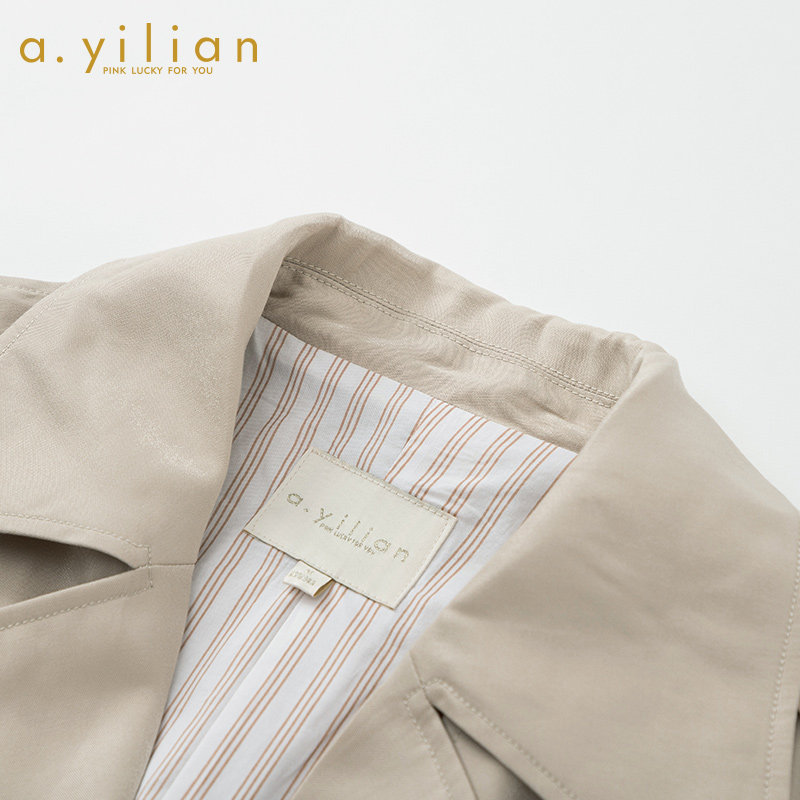 阿依莲2021新款女中长款小个子风衣 ayilian风衣