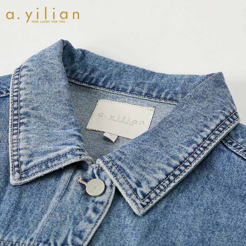 阿依莲2020秋季新款牛仔外套潮上衣 ayilian短外套