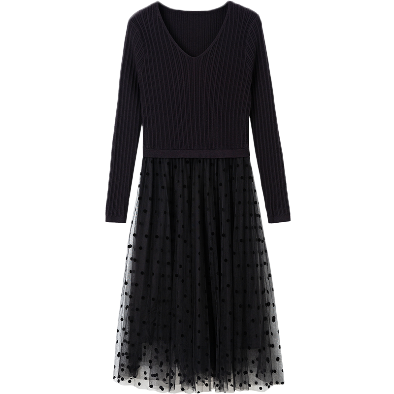 阿依莲2020秋冬季新款小香风连衣裙 ayilian连衣裙