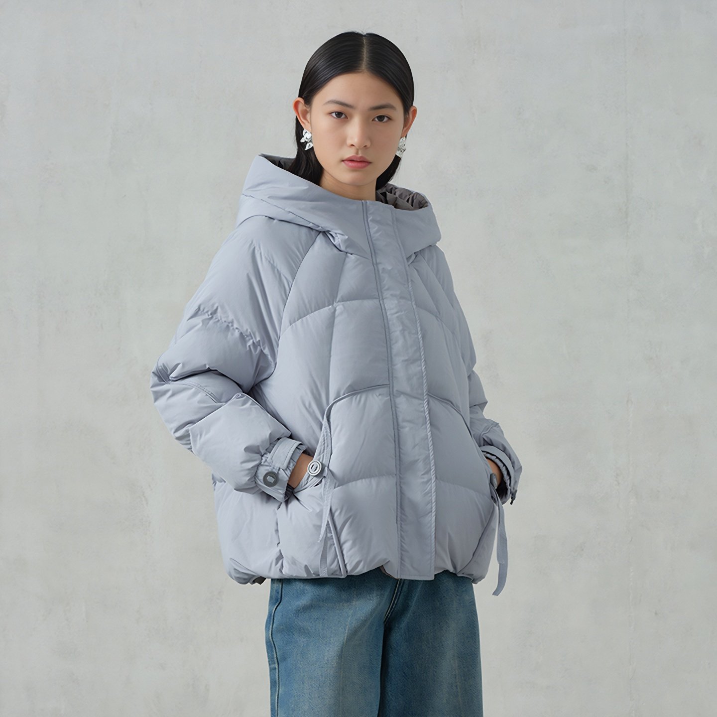 【商场同款】阿依莲时尚连帽短款羽绒服女休闲宽松白鸭绒保暖外套,淘宝优惠券,粉丝福利购,淘宝优惠卷