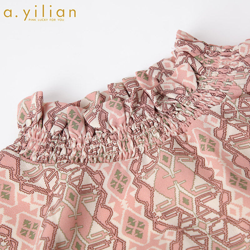 阿依莲2020秋季新款中长款连衣裙 ayilian连衣裙