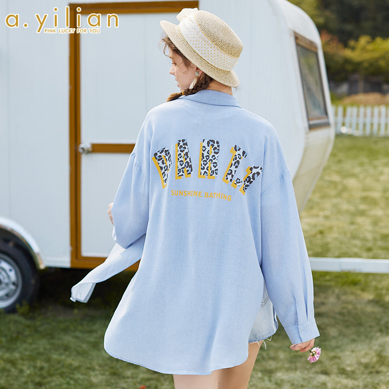 阿依莲设计感小众2020夏季新款衬衫 ayilian衬衫