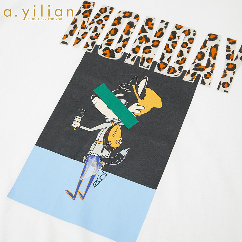 阿依莲2020夏季新款韩版纯色t恤 ayilianT恤