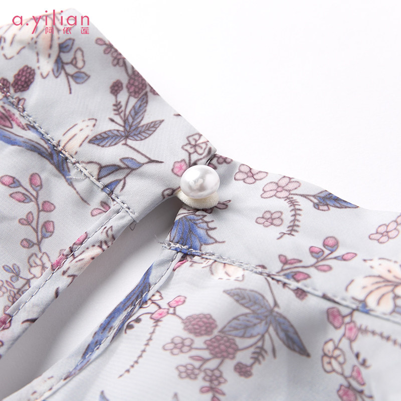 阿依莲春装2020新款韩版碎花连衣裙 ayilian连衣裙