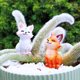 Cute nine-tailed fox tail succulent flowerpot ornament