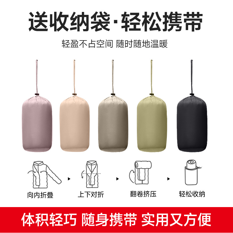 雅鹿2025秋冬新款轻薄羽绒马甲女款V领显瘦百搭保暖羽绒内恤女士 - 图2