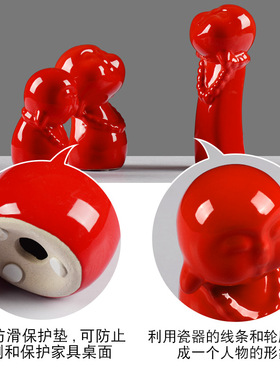 三个和尚没水喝现代隔板静心摆件