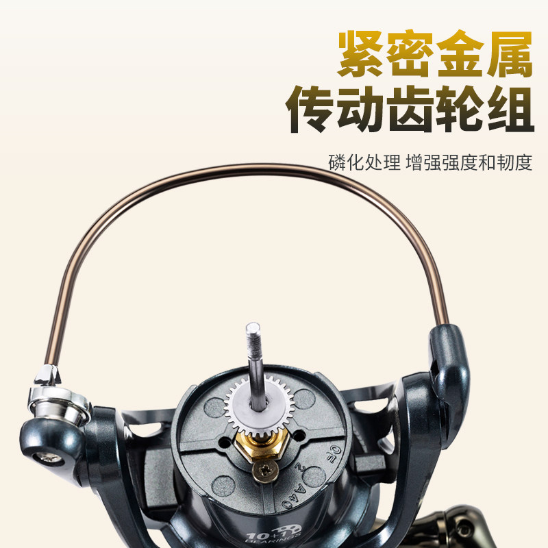 光威捍路者纺车轮浅线杯斜切口金属渔轮微物路亚海竿远投轮轮鱼轮 - 图1