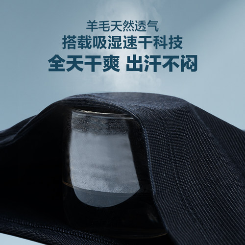 2026新品龙牙秘之风羽PRO美丽诺羊毛内裤吸湿速干男平角内裤 - 图2