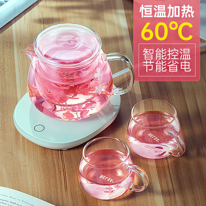 物生物恒温茶壶玻璃壶底座家用茶杯 物生物整套茶具