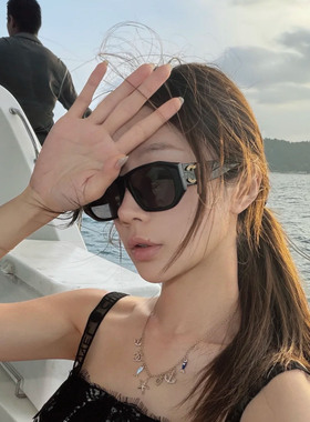 小香风双C墨镜矩形偏光太阳眼镜