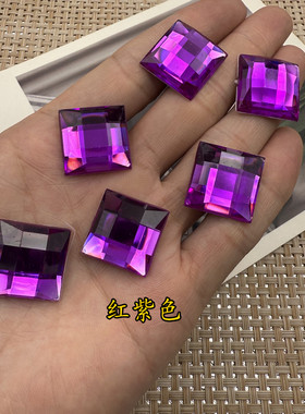 亚克力20x20mm彩色正方网面钻