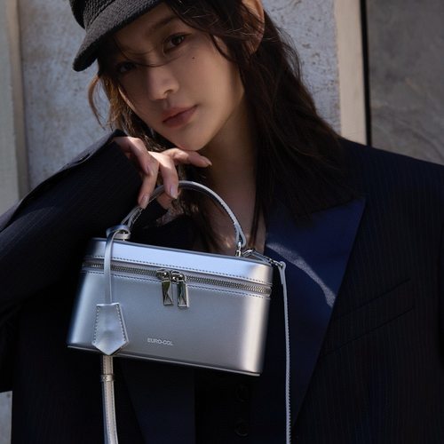 欧尚典手提小方盒子包包女2026春夏新款法式小香风牛皮小包斜挎包 - 图1