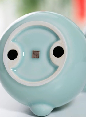 小利青瓷2023兔年摆件吉祥可爱年礼家居饰品春节情侣结婚礼物