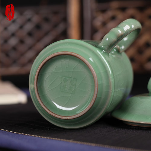 小小利青瓷创意陶瓷杯将军杯 办公杯子水杯大茶杯 四色可选包邮 - 图2