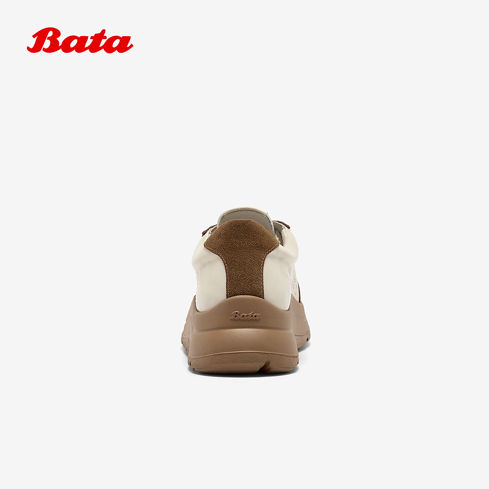 王子奇同款Bata休闲鞋2026春商场新款羊皮德训厚底运动鞋AD121AM6 - 图0