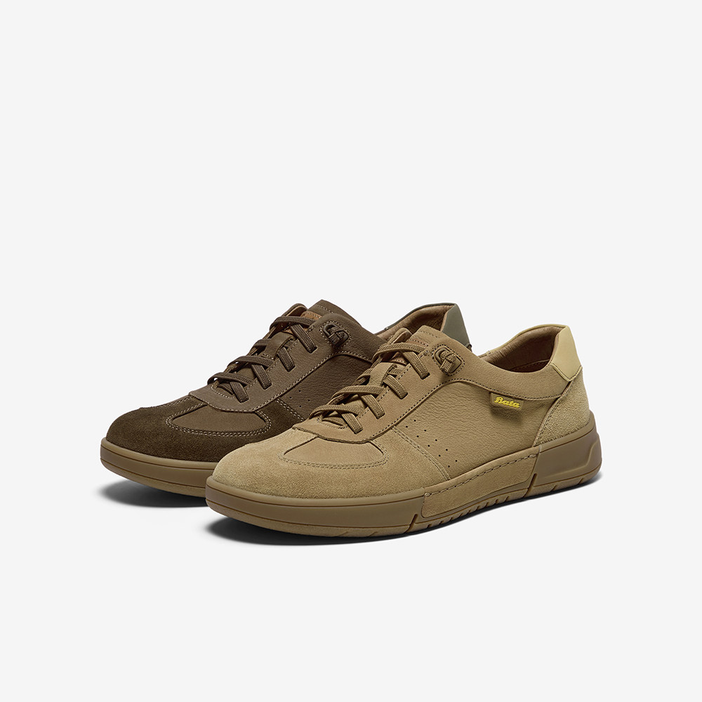 Bata休闲鞋男2025秋季商场新款牛皮透气舒适百搭运动鞋J0385CM5,淘宝优惠券,粉丝福利购,淘宝优惠卷