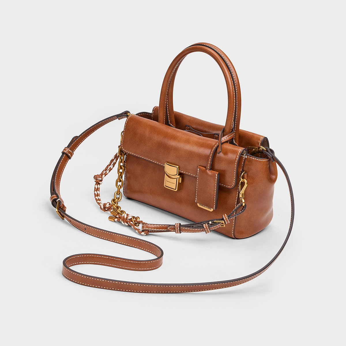 CHARLES&KEITH26春新品CK2-30671895学院风链条手提邮差包斜挎包,淘宝优惠券,粉丝福利购,淘宝优惠卷