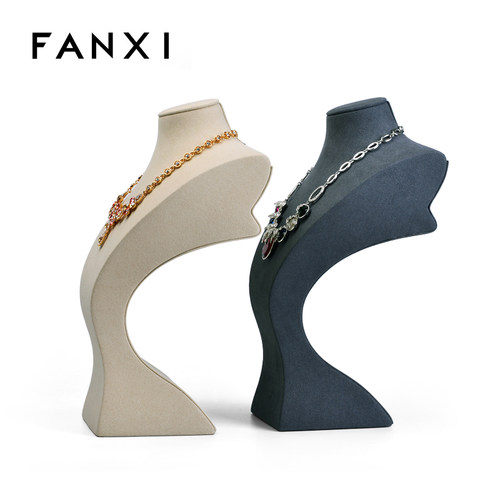 凡西FANXI超纤艺术人像架模特脖子项链展示架陈列架项链展示道具 - 图0