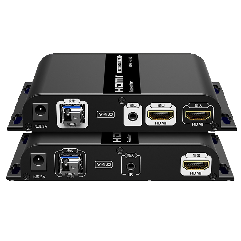 朗强LCN6378A 4K高清HDMI光纤延长器光端机HDMI转光纤长距离收发器工业级传输SC单模单纤HDbitT-图0