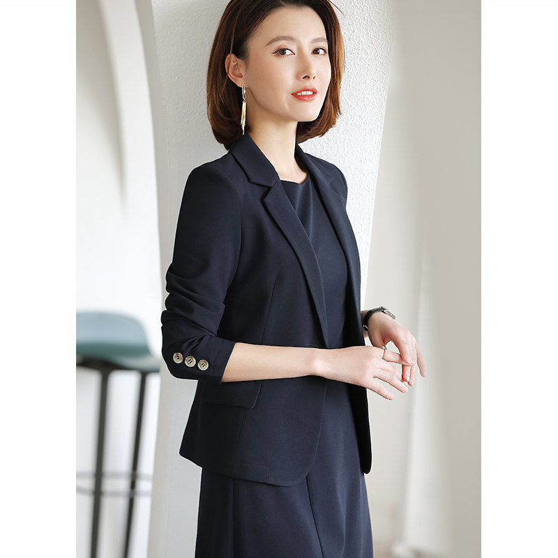 高端职业套装女裙装气质女神范时尚正装ol商务西服秋季干练工作服_虎窝淘