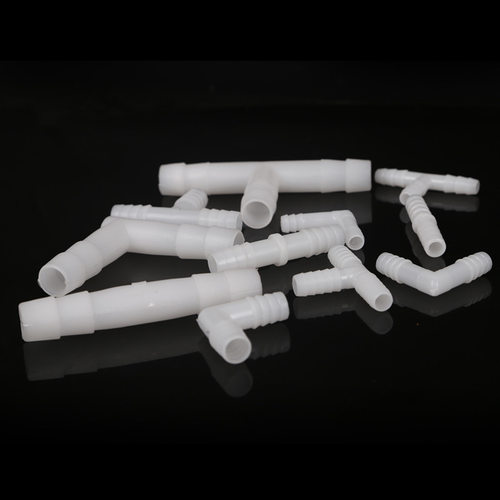 软管接头 L型T型宝塔弯头三通塑料胶管连接管件白色PVC水管配件 - 图2