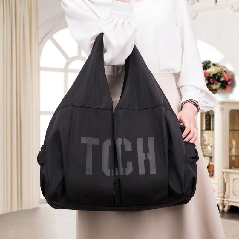 牛津手提女布包2025新款欧美时尚大容量旅行多口袋舞蹈瑜伽单肩包,淘宝优惠券,粉丝福利购,淘宝优惠卷