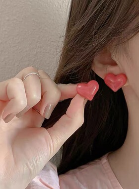 薄荷曼波绿色系耳钉女小众