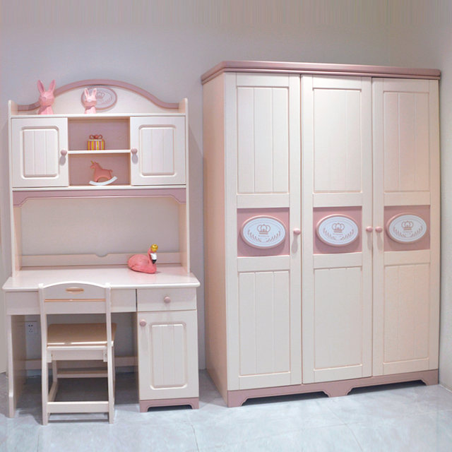 Large solid wood planks with cream style princess style wardrobe