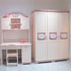 Large solid wood planks with cream style princess style wardrobe