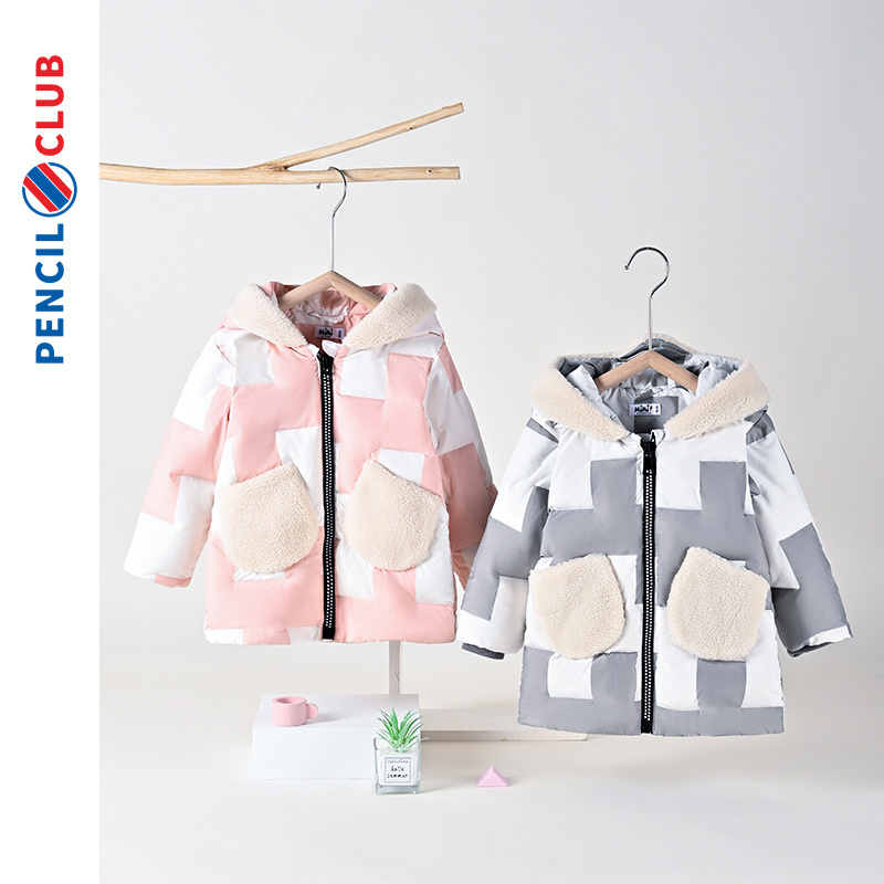铅笔俱乐部童装女小童羽绒服2025秋冬新款儿童90绒加厚保暖外套 - 图1