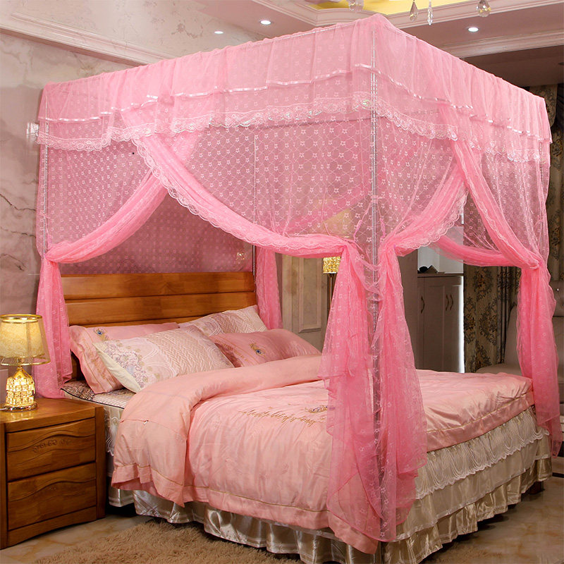 家用新款三开门1.8床3门双人特密落地蚊帐不锈钢支架1.5床幔公主,淘宝优惠券,粉丝福利购,淘宝优惠卷