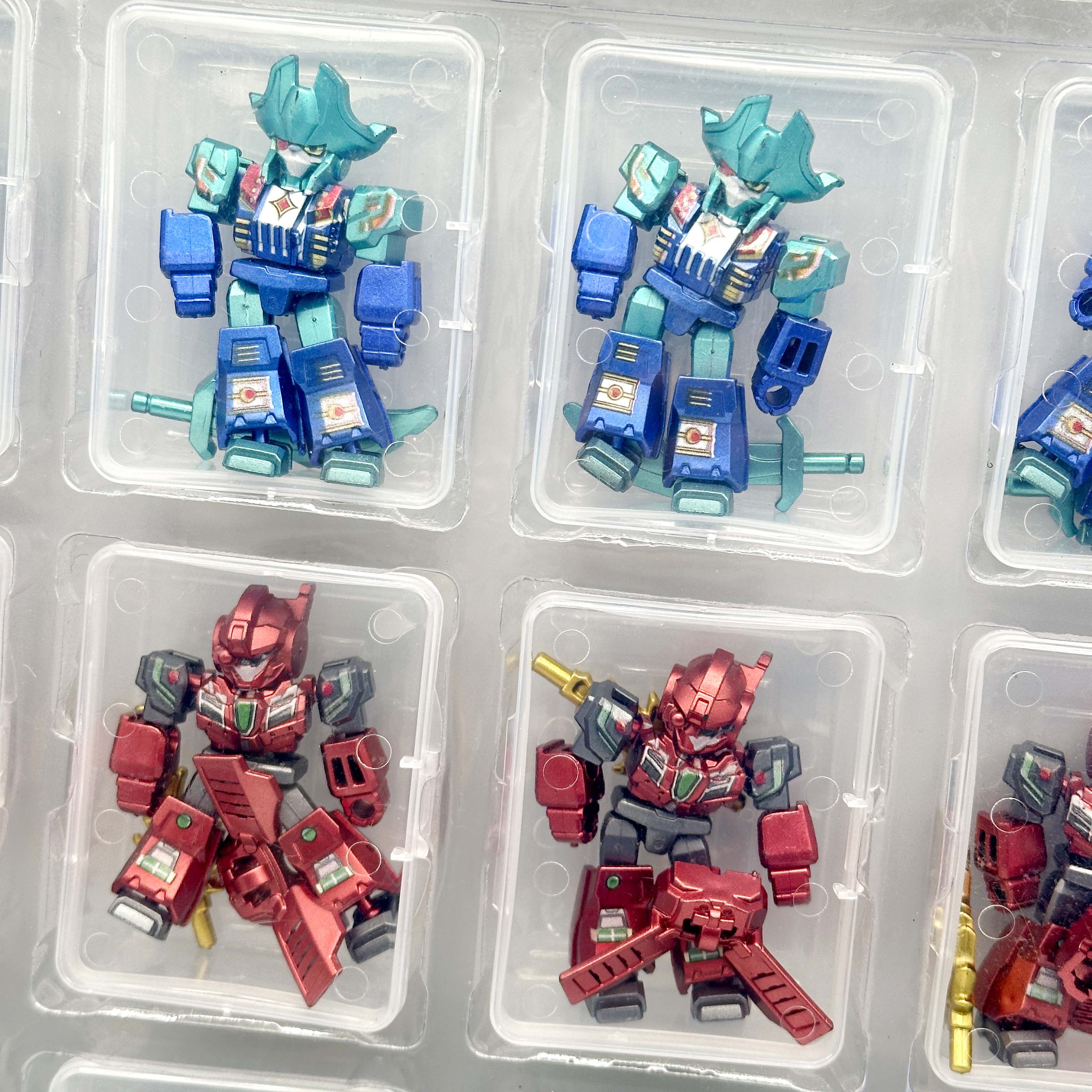 可动多关节积木人仔战士套装多色机器人模型透明盒装组合玩具,淘宝优惠券,粉丝福利购,淘宝优惠卷