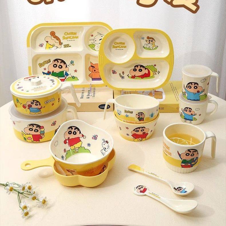 五和蜡笔小新儿童碗2025年新款餐具家用宝宝喝汤吃饭碗分格餐盘,淘宝优惠券,粉丝福利购,淘宝优惠卷
