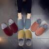 Warm furry anti-slip cotton slippers for men and women at home in autumn and winter