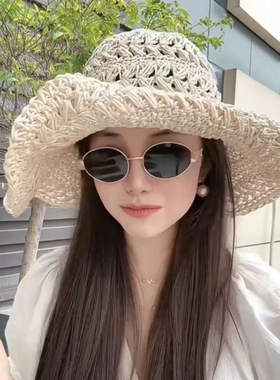 夏日草帽女款遮阳帽防晒防紫外线