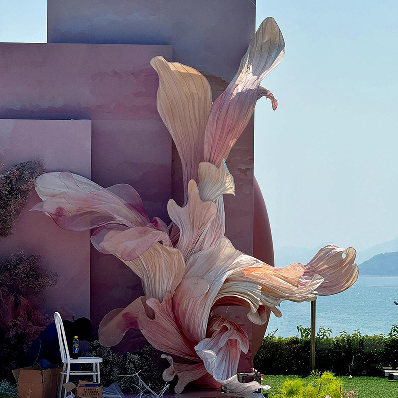 巨型婚庆DIY纸花手揉纸艺花瓣大型褶皱造型飘带舞台背景装饰花艺,淘宝优惠券,粉丝福利购,淘宝优惠卷