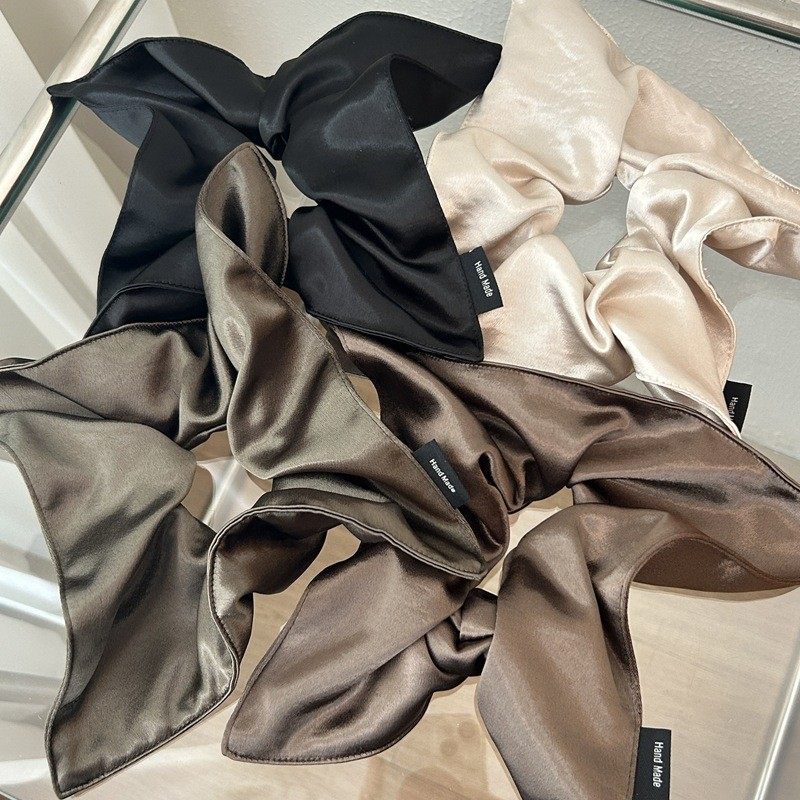 韩版丝滑缎面方巾发圈高级感气质头绳绑发带丸子头光泽感头饰发绳,淘宝优惠券,粉丝福利购,淘宝优惠卷