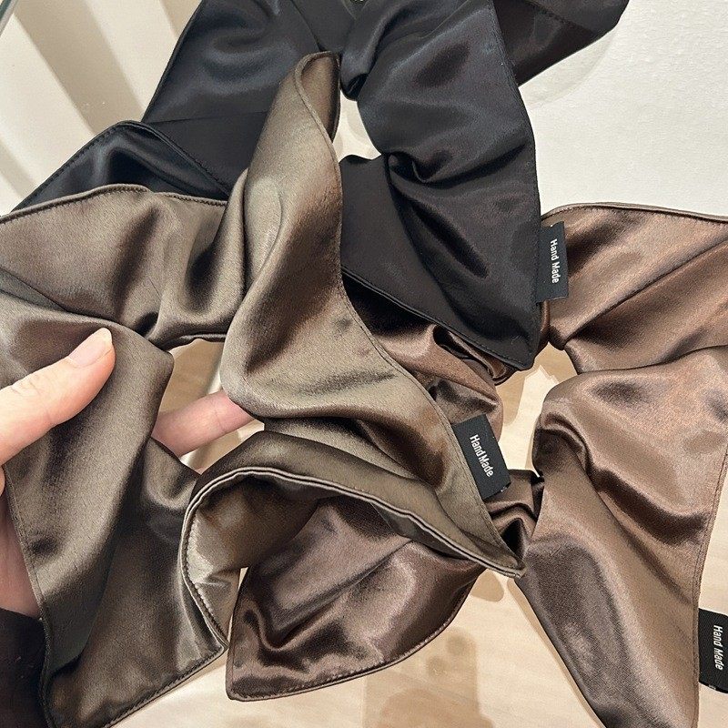 韩版丝滑缎面方巾发圈高级感气质头绳绑发带丸子头光泽感头饰发绳,淘宝优惠券,粉丝福利购,淘宝优惠卷