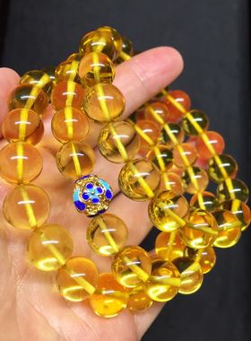 纯天然波罗的海晶莹剔透旺财手串