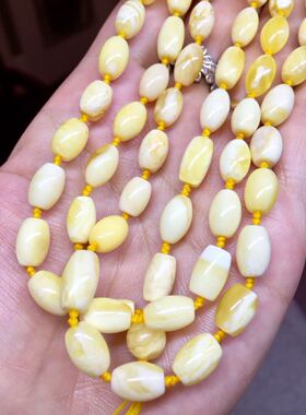 俄料白花蜡精编项链