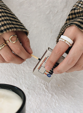 手指剧场韩国冷淡风组合戒指ins