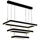 Square square chandelier living room dining room combination lighting fixtures